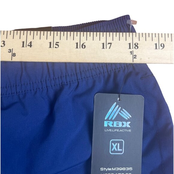 RBX Mens Royal Blue Training Shorts XL 7" Inseam Elastic Waistband W/ Drawstring - Picture 7 of 12